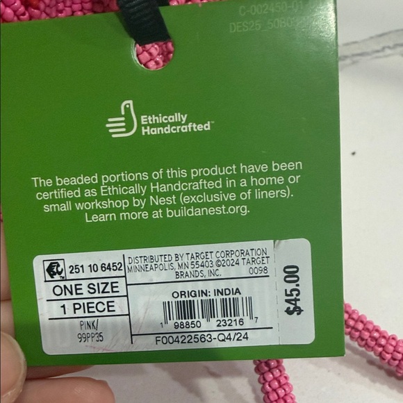 Limited Edition Target X Kate Spade Rose Beaded Drawstring Bag - Picture 3 of 9